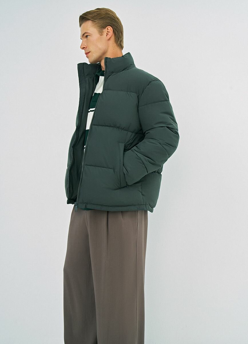 Пуховик O'STIN размер M темный хаки