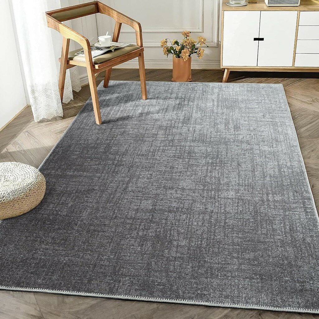Rugs polypropylene minimalist geometric pattern for living room bedroom floor cover gray 100x200cm