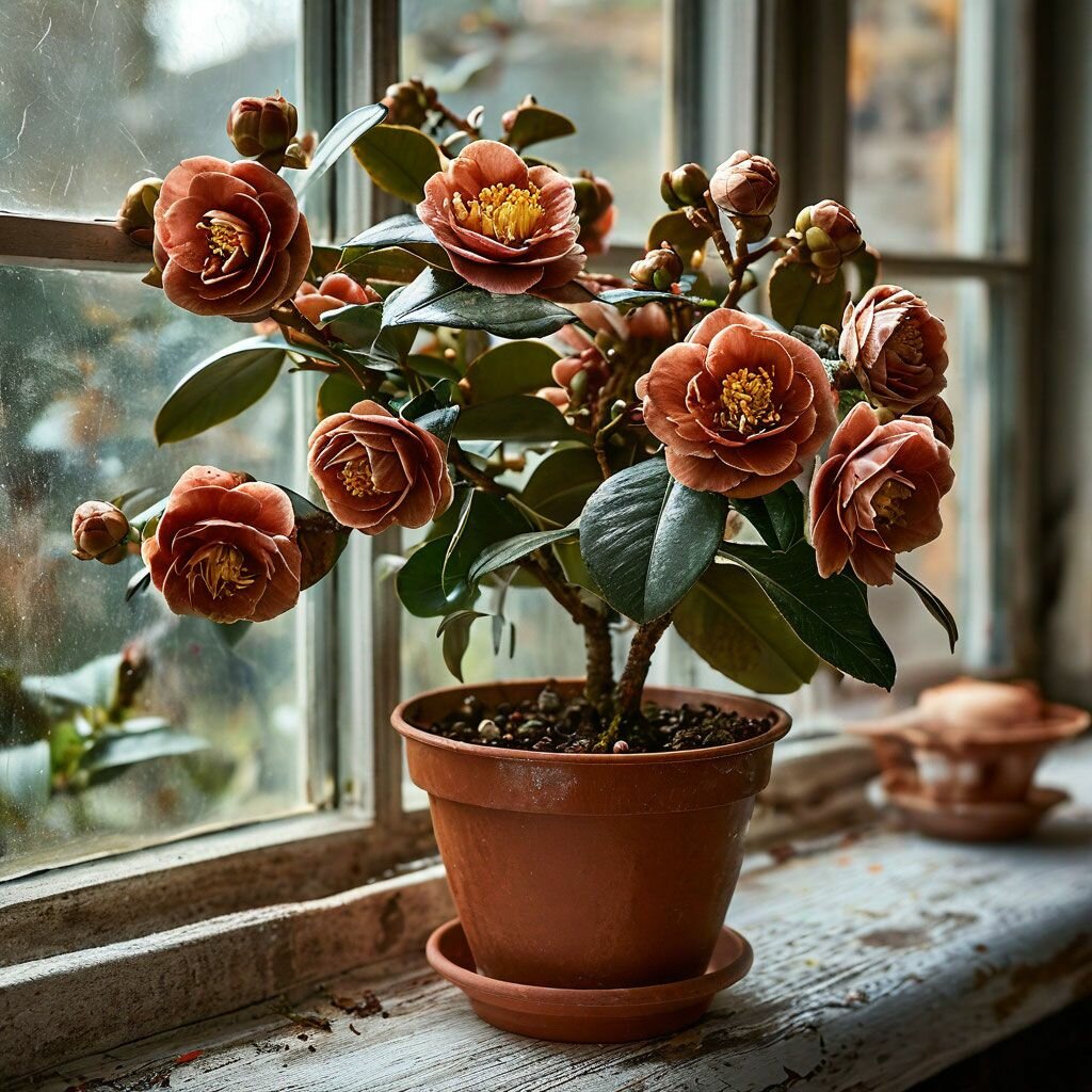 Камелия японская Camellia japonica Chocolate шоколадная семена