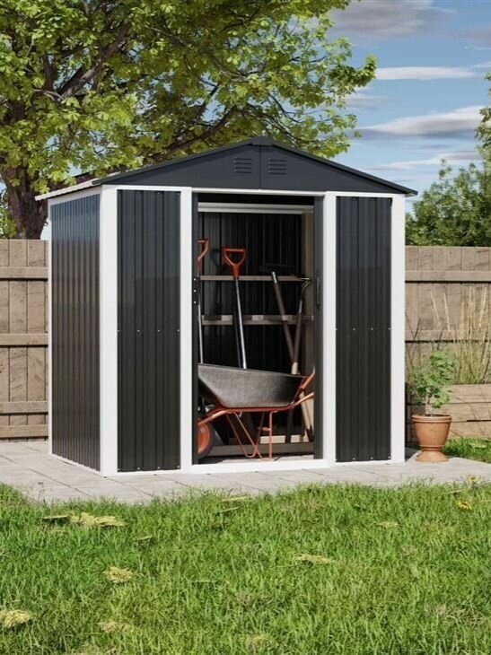 Хозблок Смарт Металл 185х18х120см металлический графитовый цвет