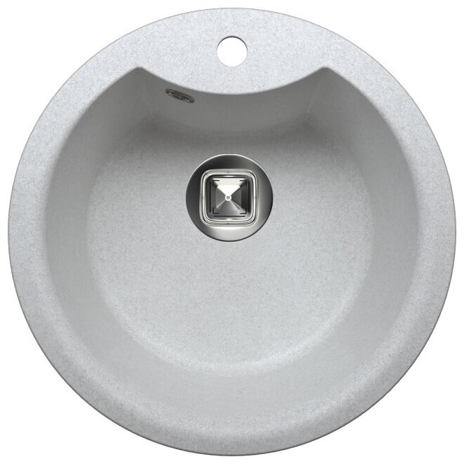 Кухонная каменная мойка 51x51 TOLERO Classic R-108E серая металлик
