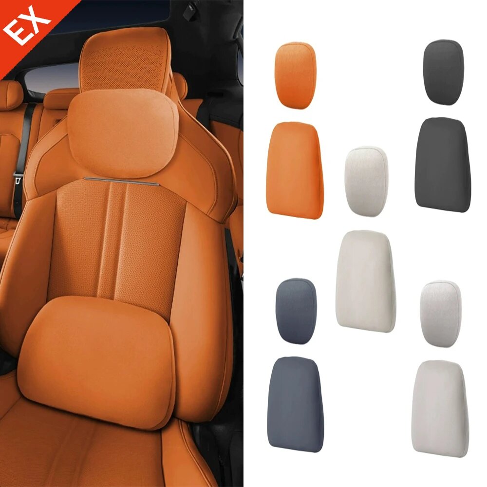 Картинки Аксессуары для Xiaomi YU7 2025, салон автомобиля, подголовник, автоматический подголовник, поддержка шеи, мягкая подушка для шеи, подушка для спины, Orange 1pcs