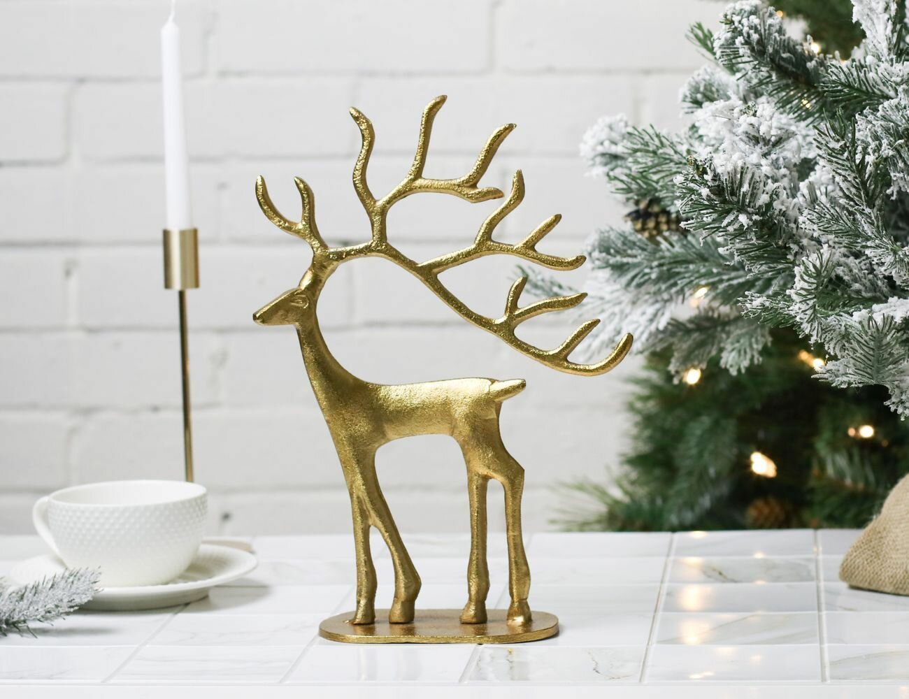 Декоративная фигура олень маркус  металл  золотой  32 см  Koopman International A04610710