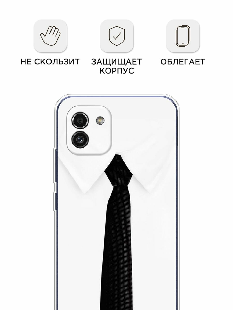 Чехол на Samsung Galaxy A03 / Самсунг Галакси А03 с принтом "Галстук" — фото 1