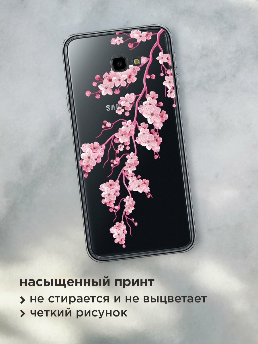 Чехол на Samsung Galaxy J4 Plus 2018 / Самсунг J4 Plus 2018 с принтом "Ветка сакуры 2" — фото 1