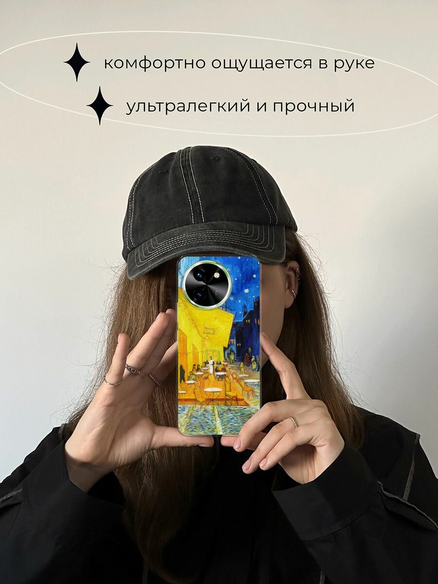 Чехол на Vivo T3x/Y38 5G / Виво Т3х/Y38 5G с принтом "Ван Гог Желтый дом" — фото 1