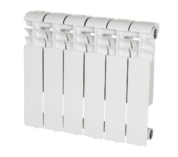 Радиатор алюминиевый ROMMER Profi 350 6 секций (AL350-80-80-080) боковое подключение (RAL9016) RAL-1210-035006