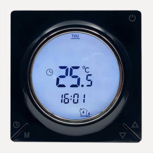 Изображение товара Терморегулятор WiFi ТР-420 Черный глянец программируемый для теплого пола