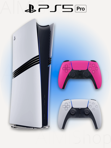 Изображение товара Игровая приставка Sony PlayStation 5 PRO (Digital) (без дисковода) + 2-й геймпад (розовый, Nova Pink)