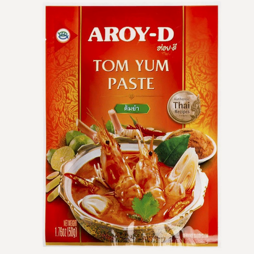 Изображение товара Паста Aroy-D Том Ям с кисло-острым вкусом для приготовления соусов и супов 50 г, Таиланд