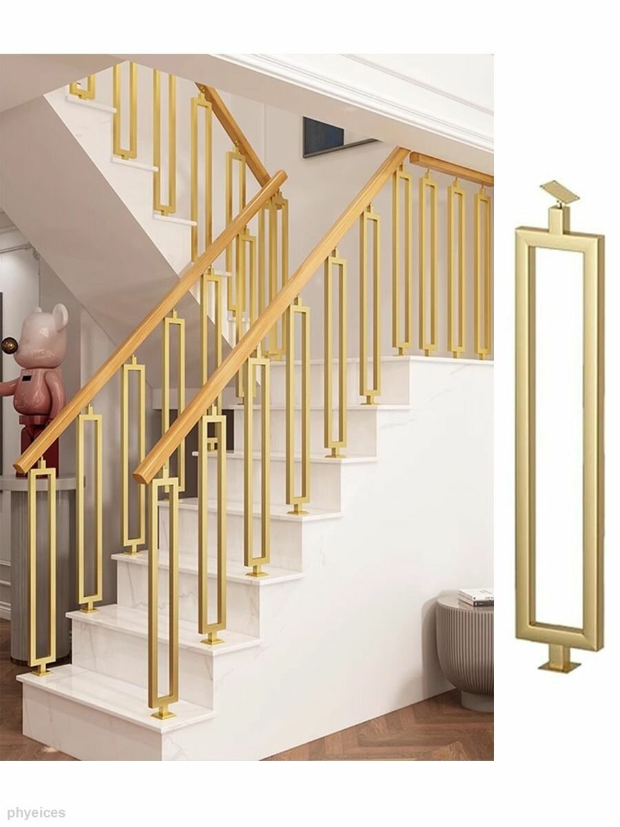 Современные золото кованые перила для лестниц и балконов 85/95cm ограждения для террас лофтов и крыльца 1 шт