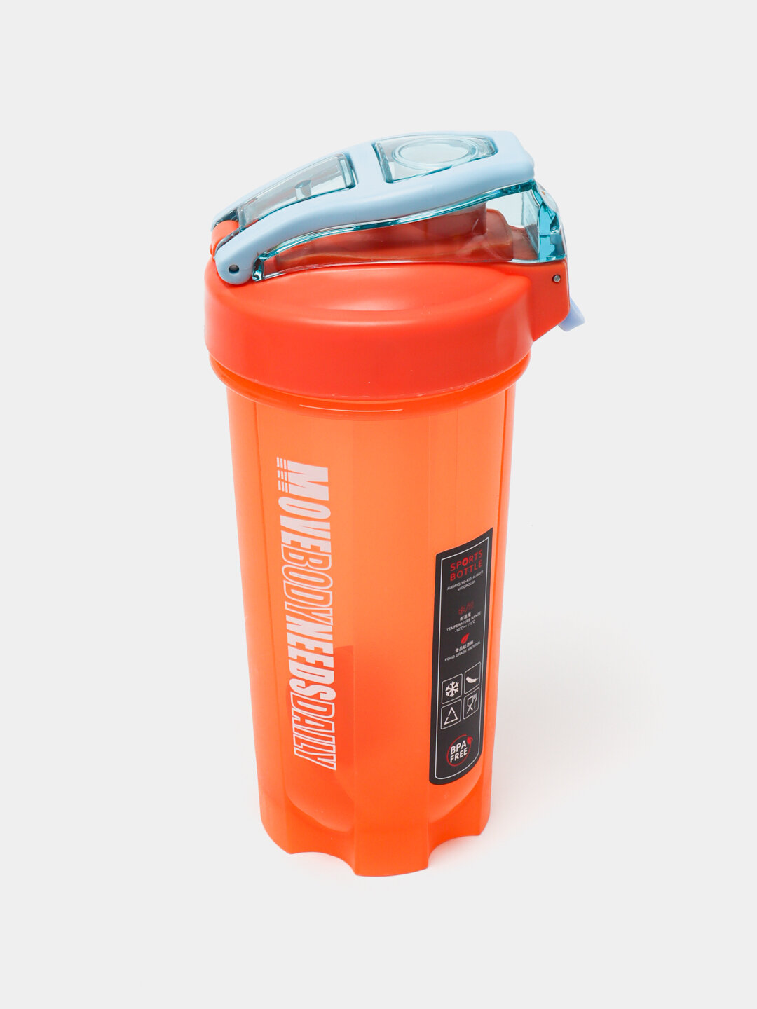 Шейкер-бутылка, для воды, коктейлей и протеина, 550мл, пищевой материал PP