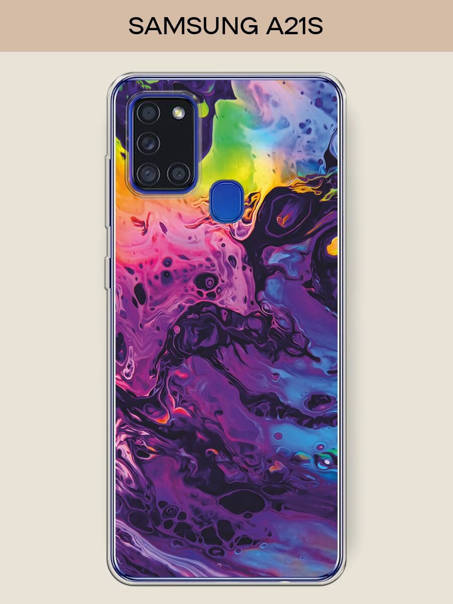 Чехол на Samsung Galaxy A21s / Самсунг Галакси A21s с принтом ACID fluid