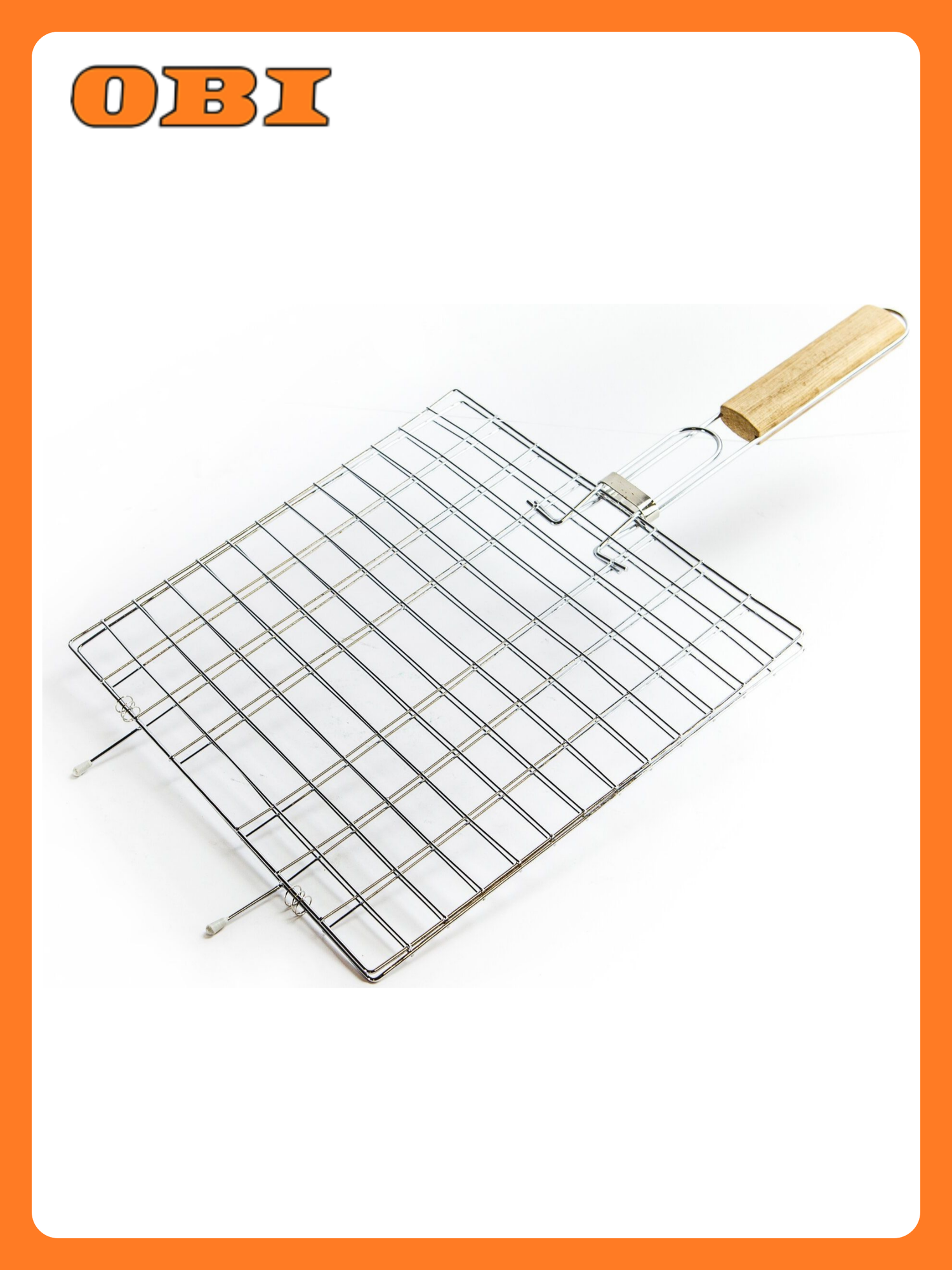 Решетка для гриля универсальная антипригарное покрытие дерево/металл 54x28x2 см