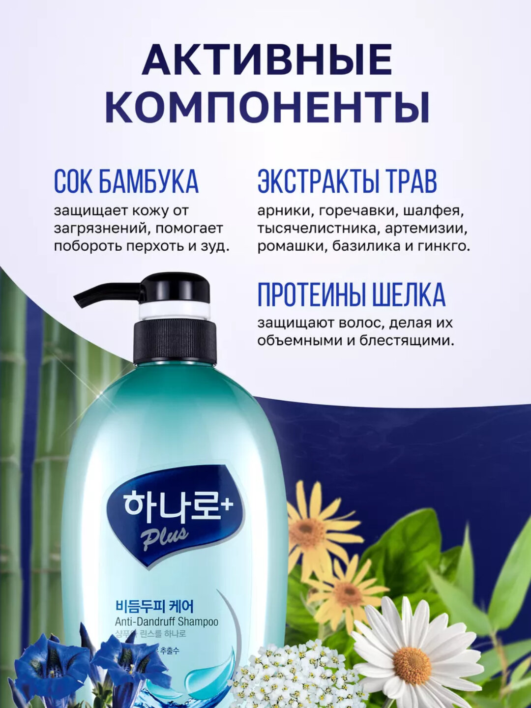 Шампунь-кондиционер Kerasys "Hanaro", против перхоти, 680 мл — фото 1