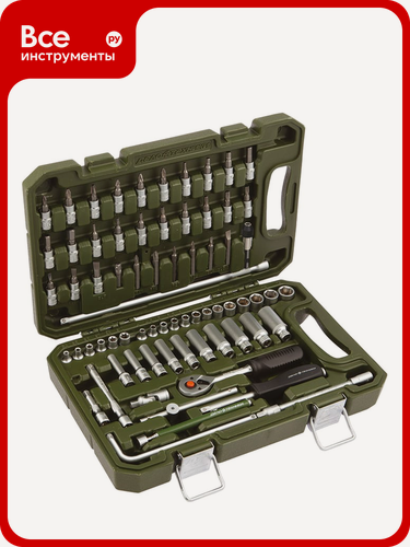 Изображение товара Набор, Дело, Дело Техники головок и принадлежностей 1/4", 70предм 600770, пластиковому, предметов