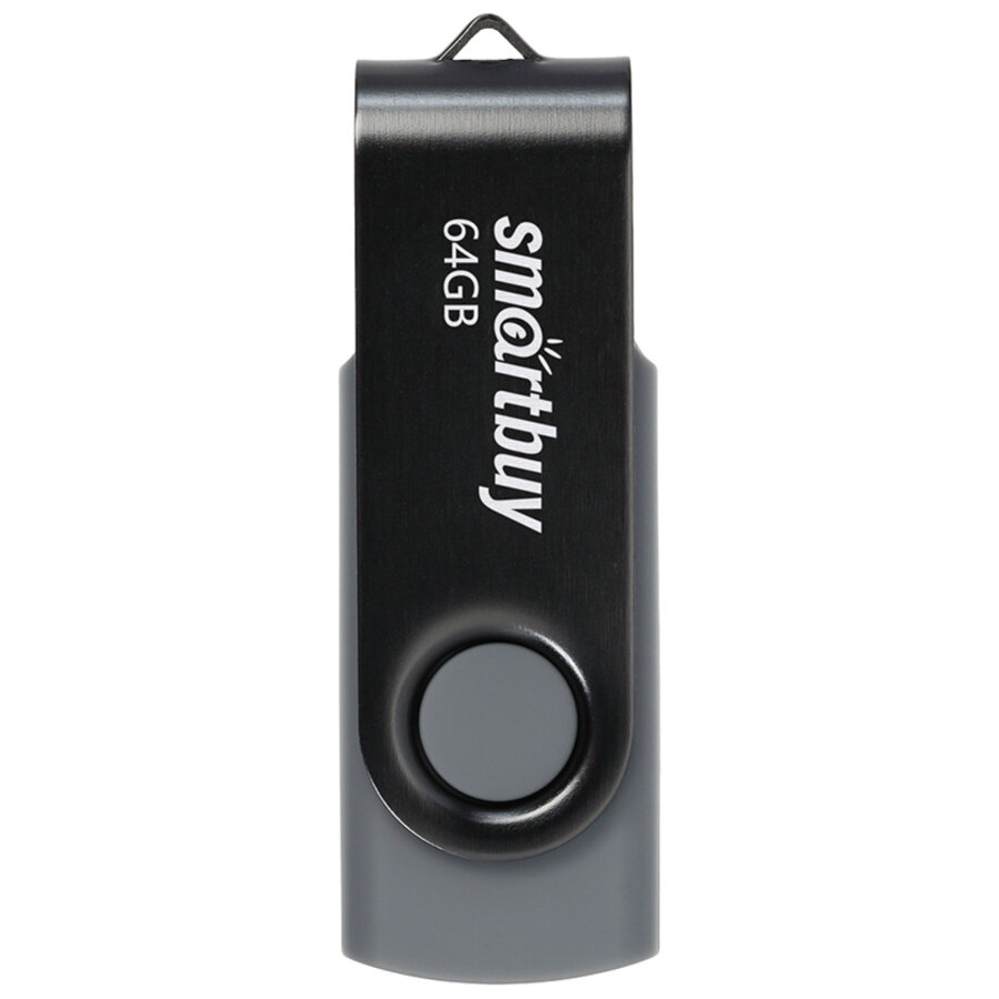 USB - флешка 64Гб SmartBuy Twist черная SMARTBUY SB064GB2TWK шт