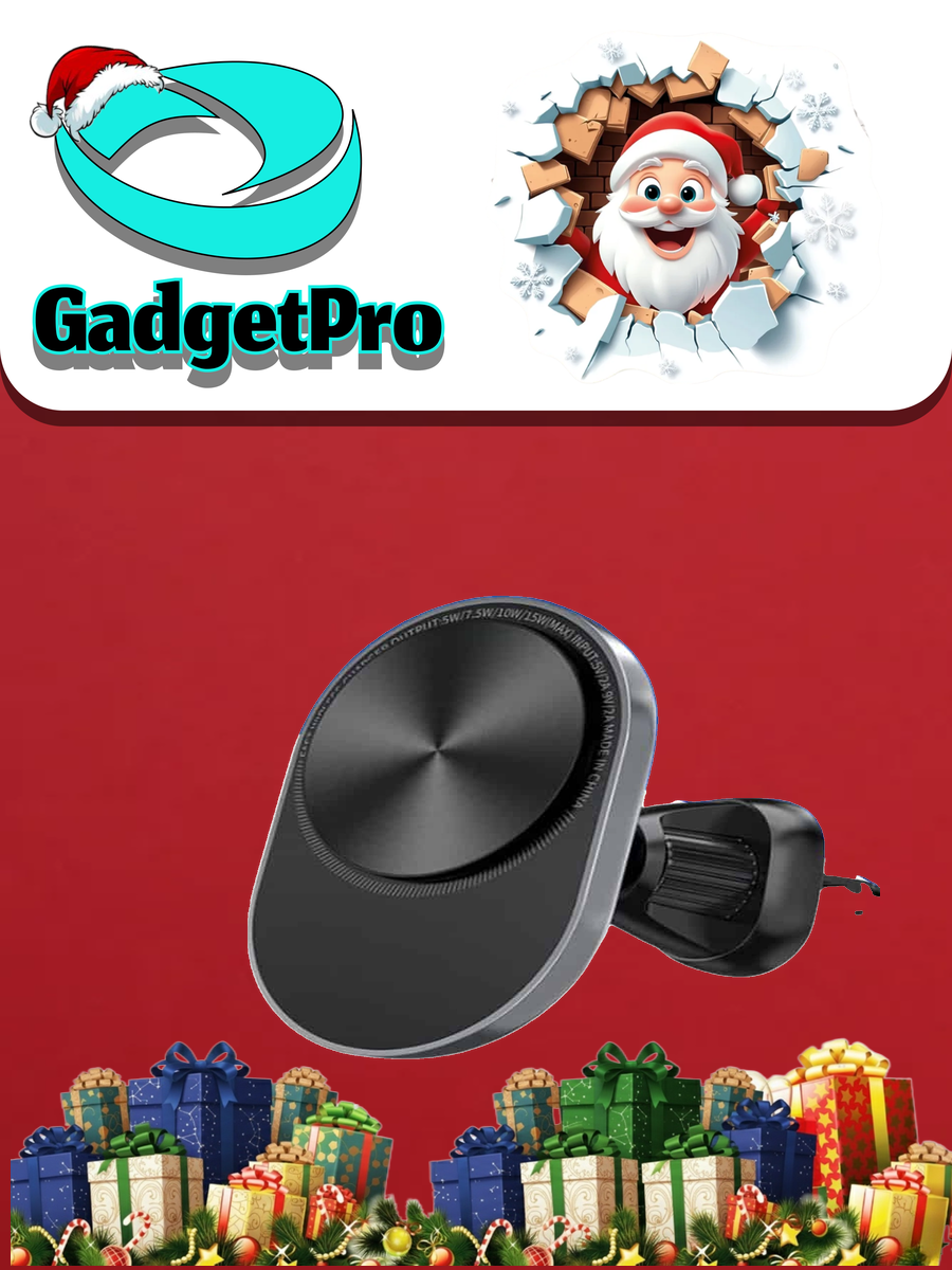 Беспроводное зарядное устройство WiWU CH312, автомобильное, магнитное, 15 Вт, крепление на вентиляцию, чёрное