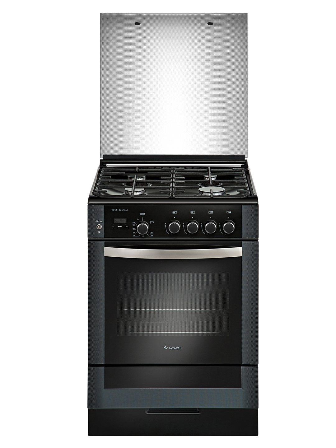 Газовая плита GEFEST ПГ 6300-03 0046 black, Газ-контроль, Электророзжиг, Гриль, Регулировочные ножки, 3 Года гарантия.