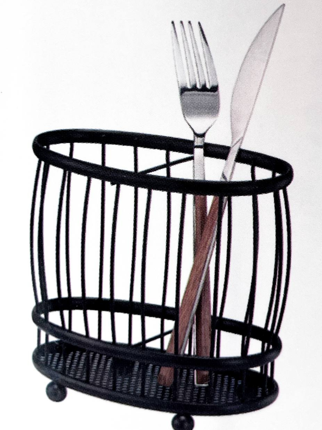 Металлическая подставка для кухонных приборов — держатель для ложек, вилок и ножей