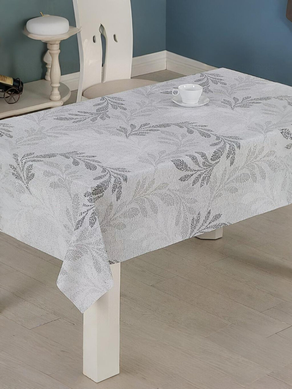 Клеенка Silvano Элегия 1.39х20 м ПВХ на тканевой основе белая PW195-R525-1