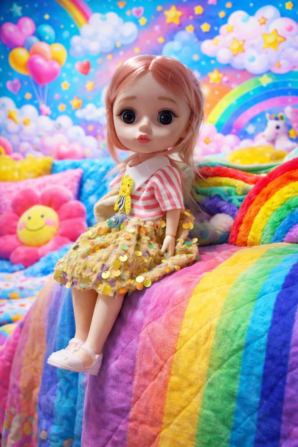 Шарнирная кукла BJD C 3D глазами в стиле аниме 32см музыкальная