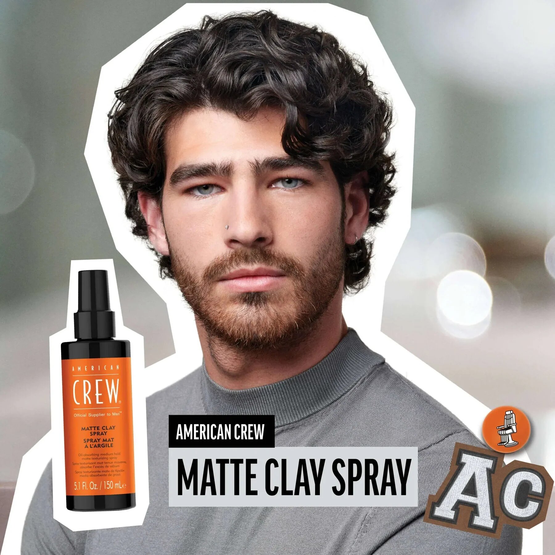 American Crew Matte Clay Spray — стайлинг-спрей с матовым эффектом, 150 мл. — фото 1
