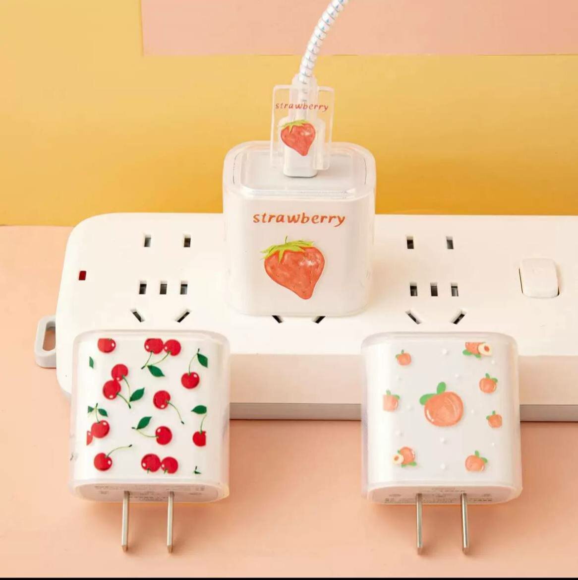 Чехол для зарядного устройства iPhone, ударопрочный, герметичный, на шнурке вишня