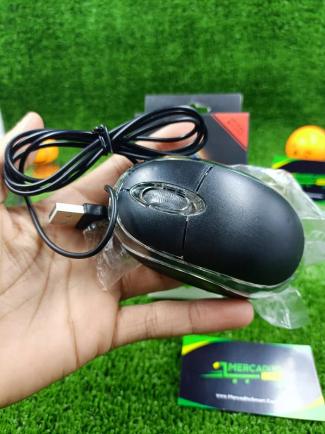 Проводная USB мышь MC-01, оптическая, USB-интерфейс, универсальная (черная) — фото 1