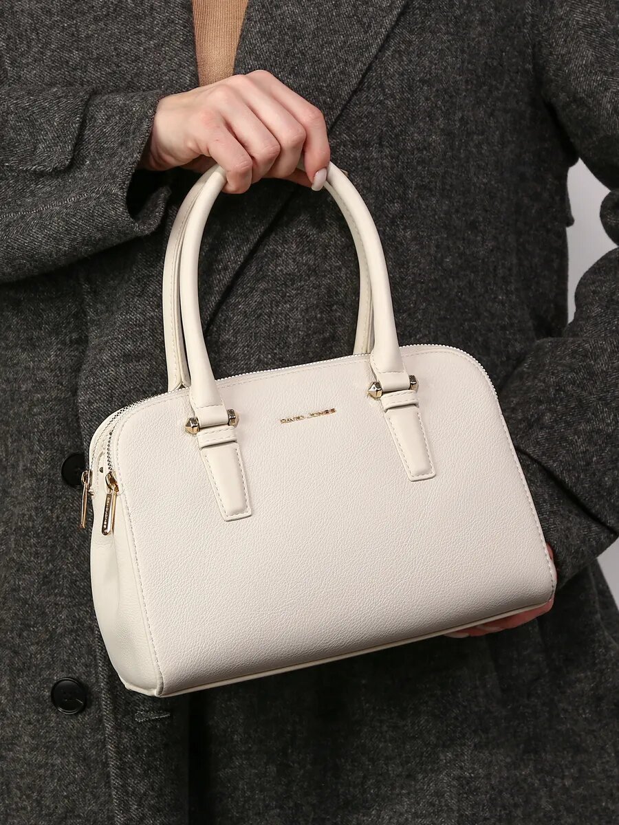 Сумка тоут DAVID JONES, слоновая кость — фото 1