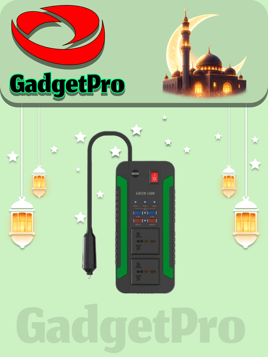 Инвертор Green Lion GNSPi300WAT 300W: автомобильный инвертор для питания от прикуривателя, надежный.