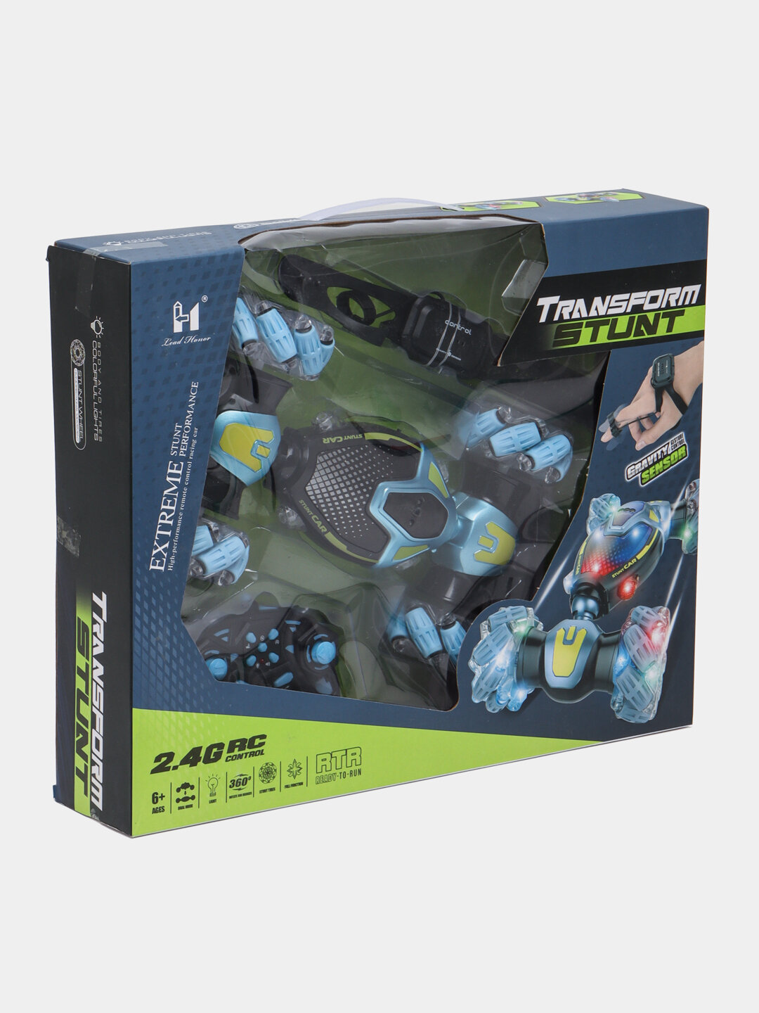 Машинка на радиоуправлении Transform Stunt и сенсорном браслете управления