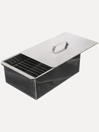 Изображение товара Коптильня из нержавеющей стали 42х27х14 см SM-48 для горячего копчения на даче и природе