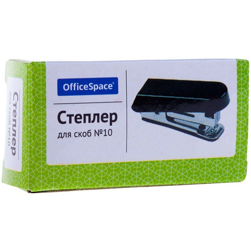 Степлер №10 OfficeSpace на 7л. пластиковый корпус, черный