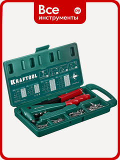 Изображение товара Литой, KRAFTOOL, заклепочник в кейсе KRAFTOOL X-3 2.4 - 4.8 мм 31170-H6_z01, алюминиевыми, установки вытяжных заклепок