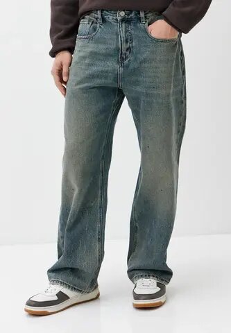 Джинсы QWENTINY, размер 2XL, синий