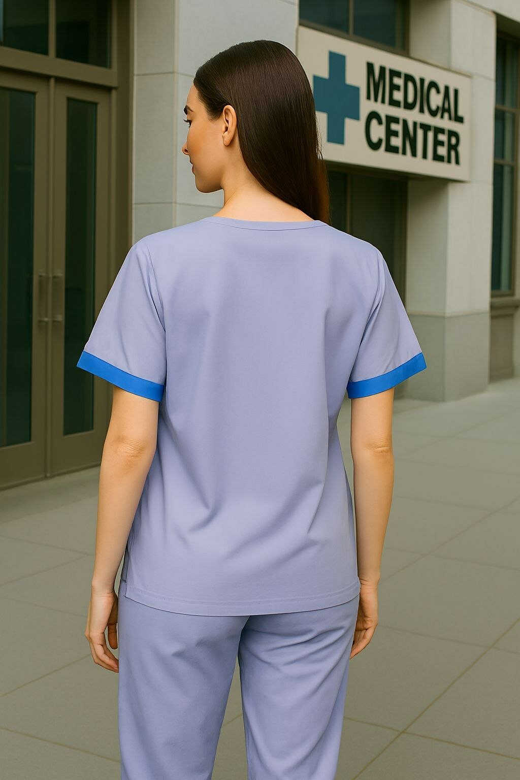 Халат с брюками, спецодежда "Лафсан", медицинский для женщин — фото 1