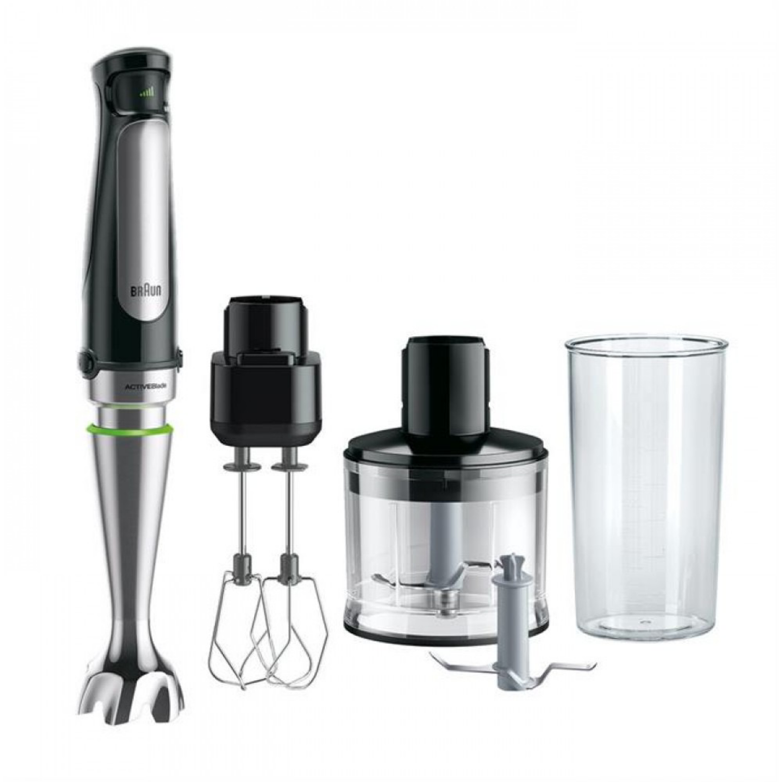 Погружной блендер Braun MQ7035XBI Multiquick, 10 скоростей, 1000Вт, мерный стакан и насадки