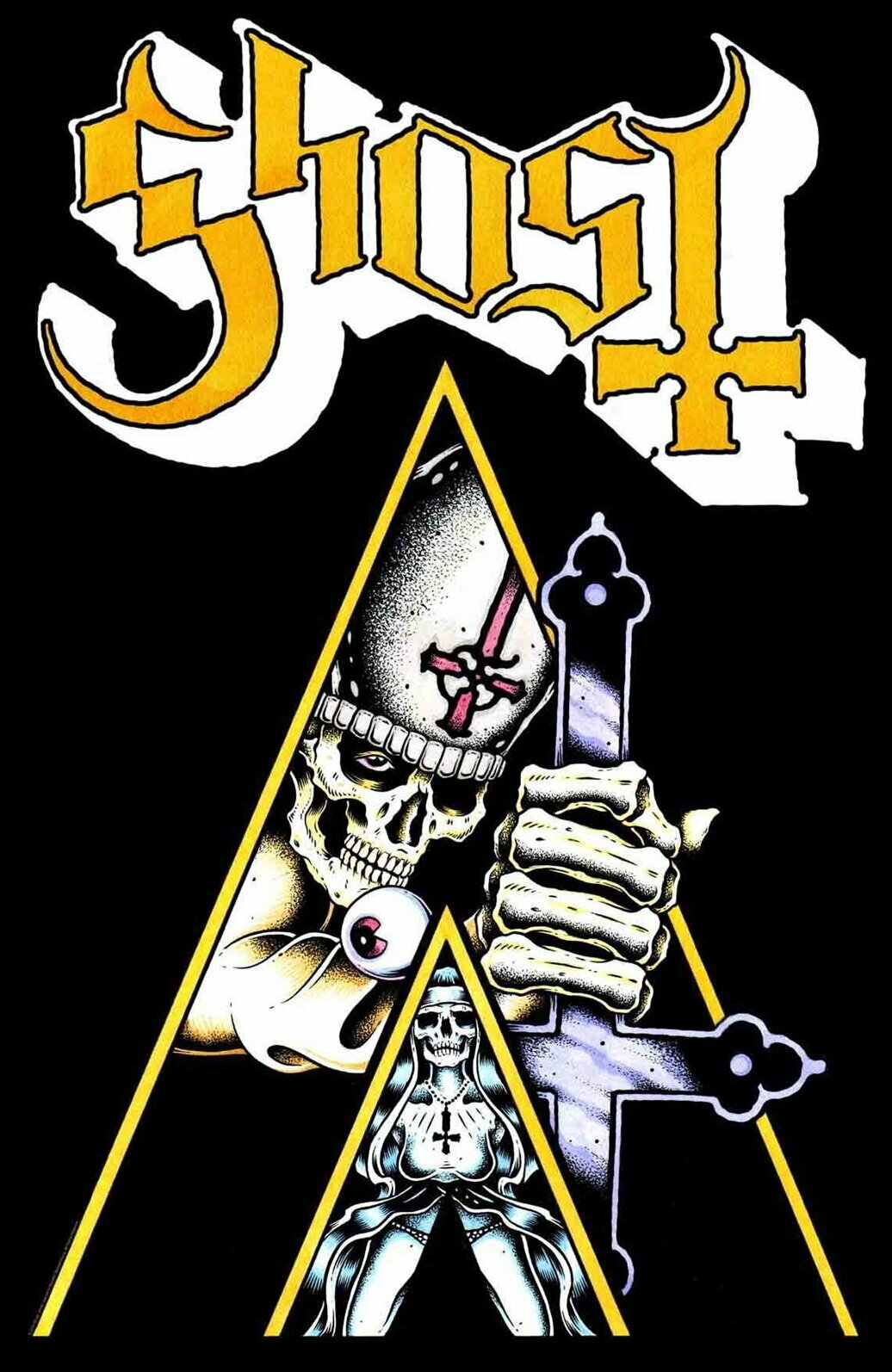 Плакат, постер **Гоуст, Ghost** на холсте, размер 21х30см