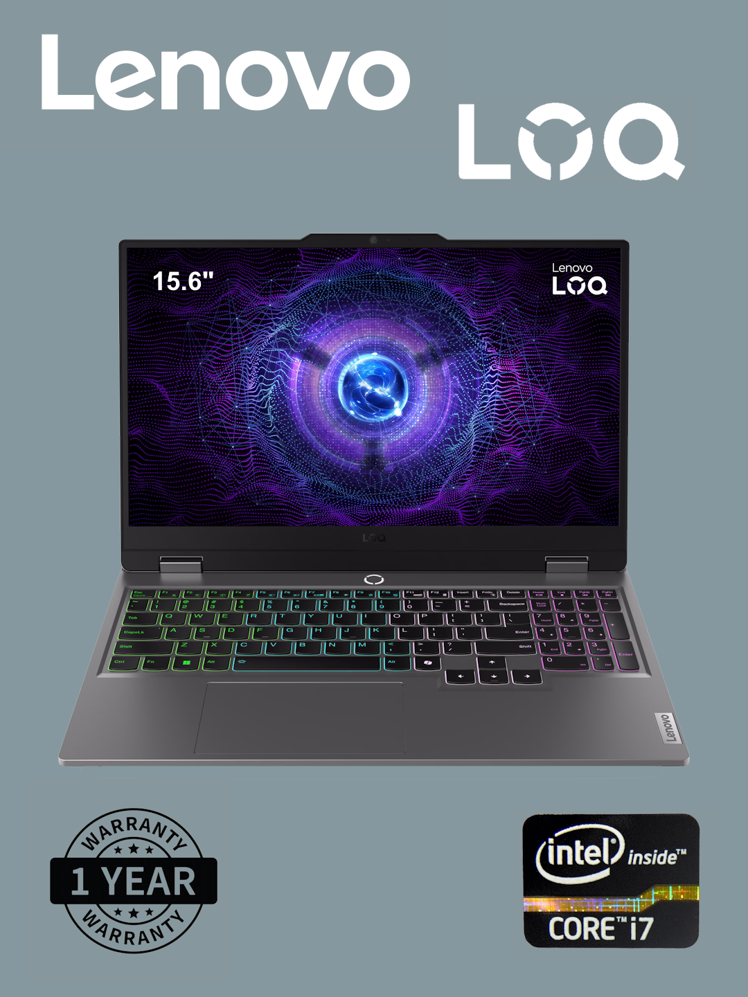 Игровой ноутбук Lenovo LOQ 15IRX9 15.6" Core i7-13650HX 16 Gb DDR5 1Tb SSD NVIDIA GF RTX 4050 6Gb GDDR6 LUNA GREY NHRK