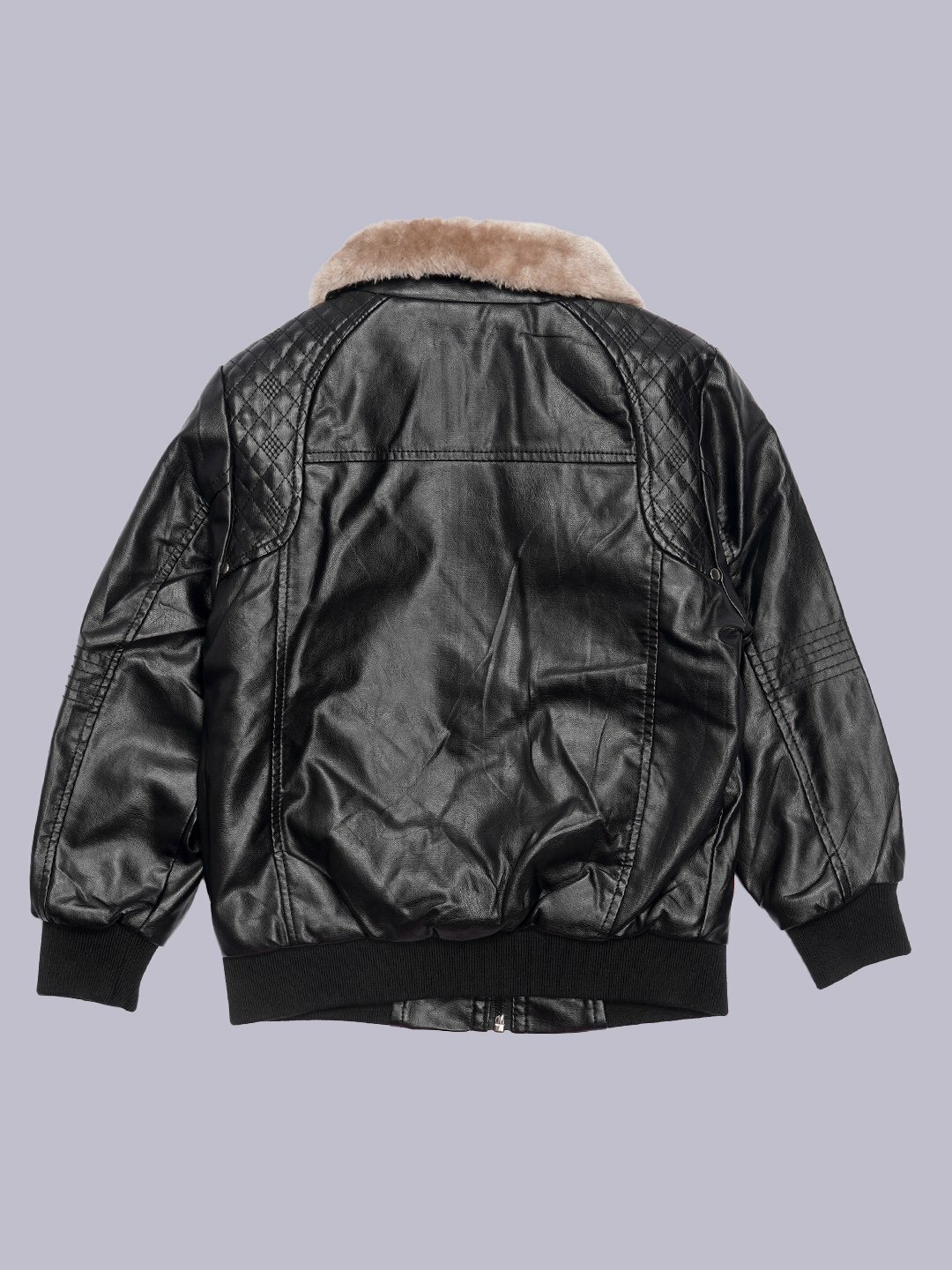 Куртка кожаная, размер 170, черный — фото 1