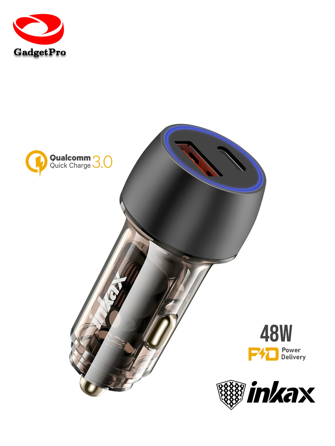 Автомобильное зарядное устройство Inkax CA54 48W: быстрая зарядка для телефона в авто