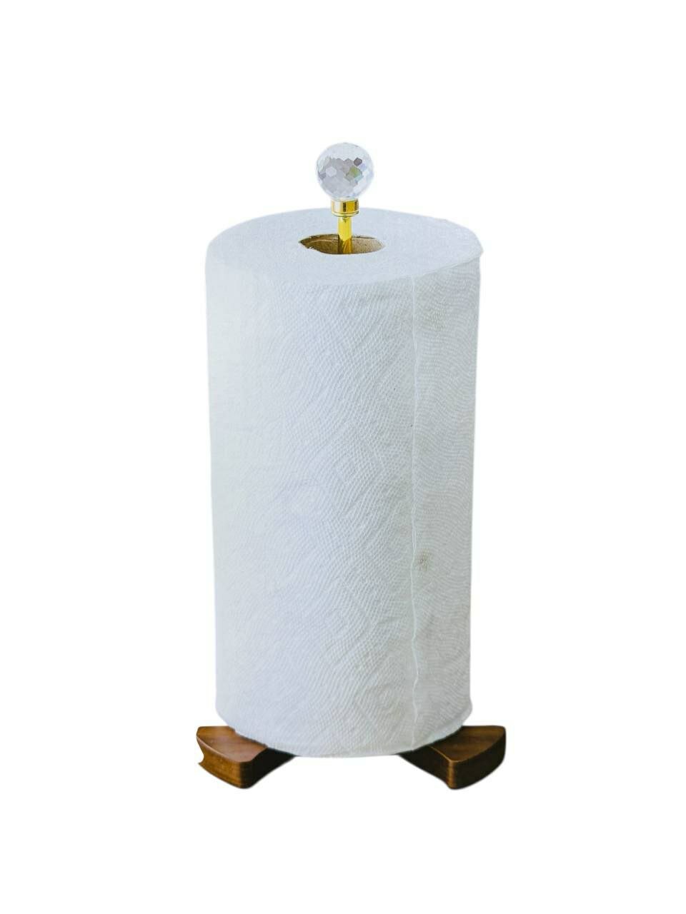 Бамбуковая подставка для бумажных полотенец , держатель кухонных полотенец , салфетница