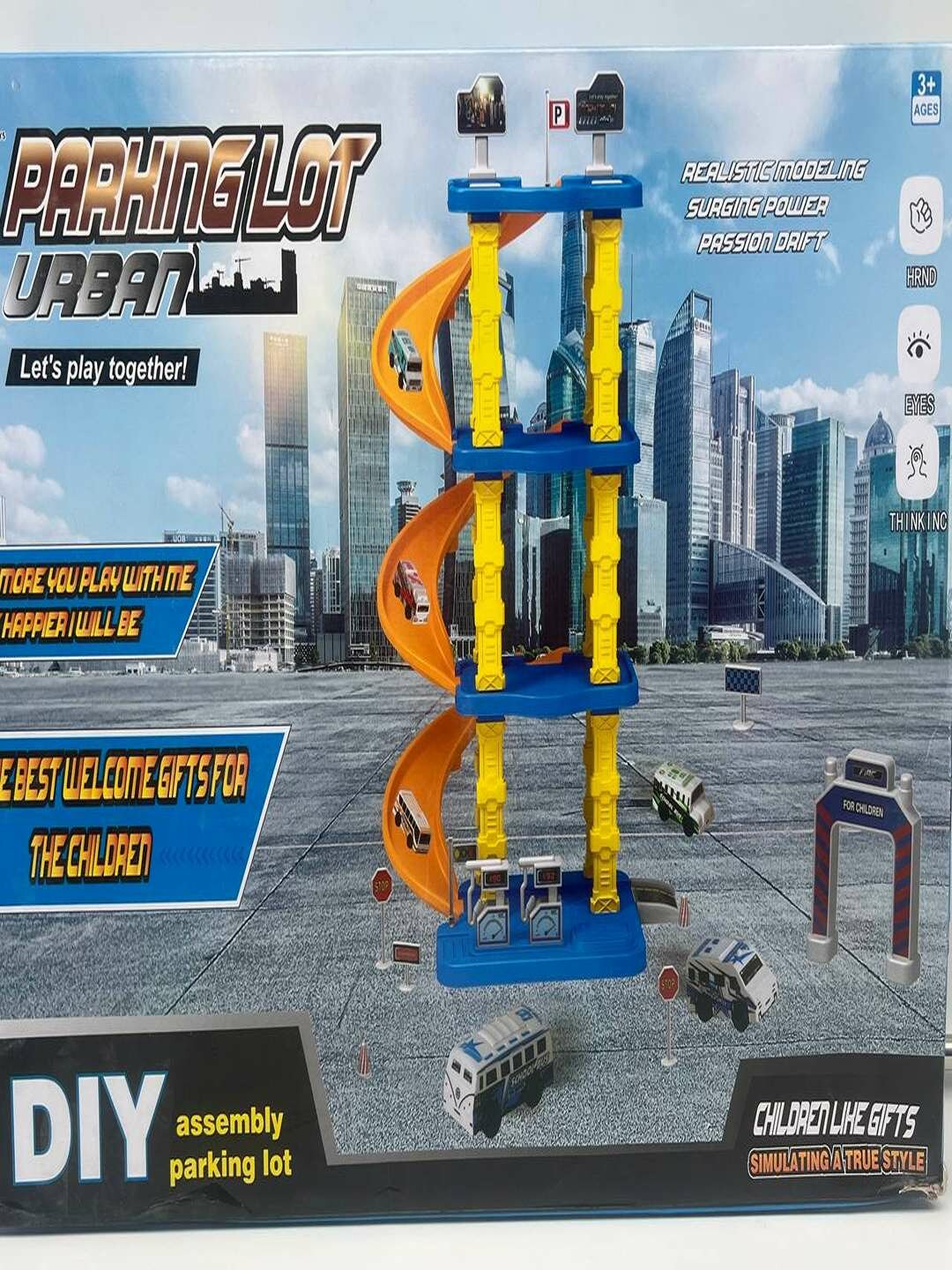 Конструктор IQ PLAY SET "Паркинг в коробке", 105 деталей, игровой стол,