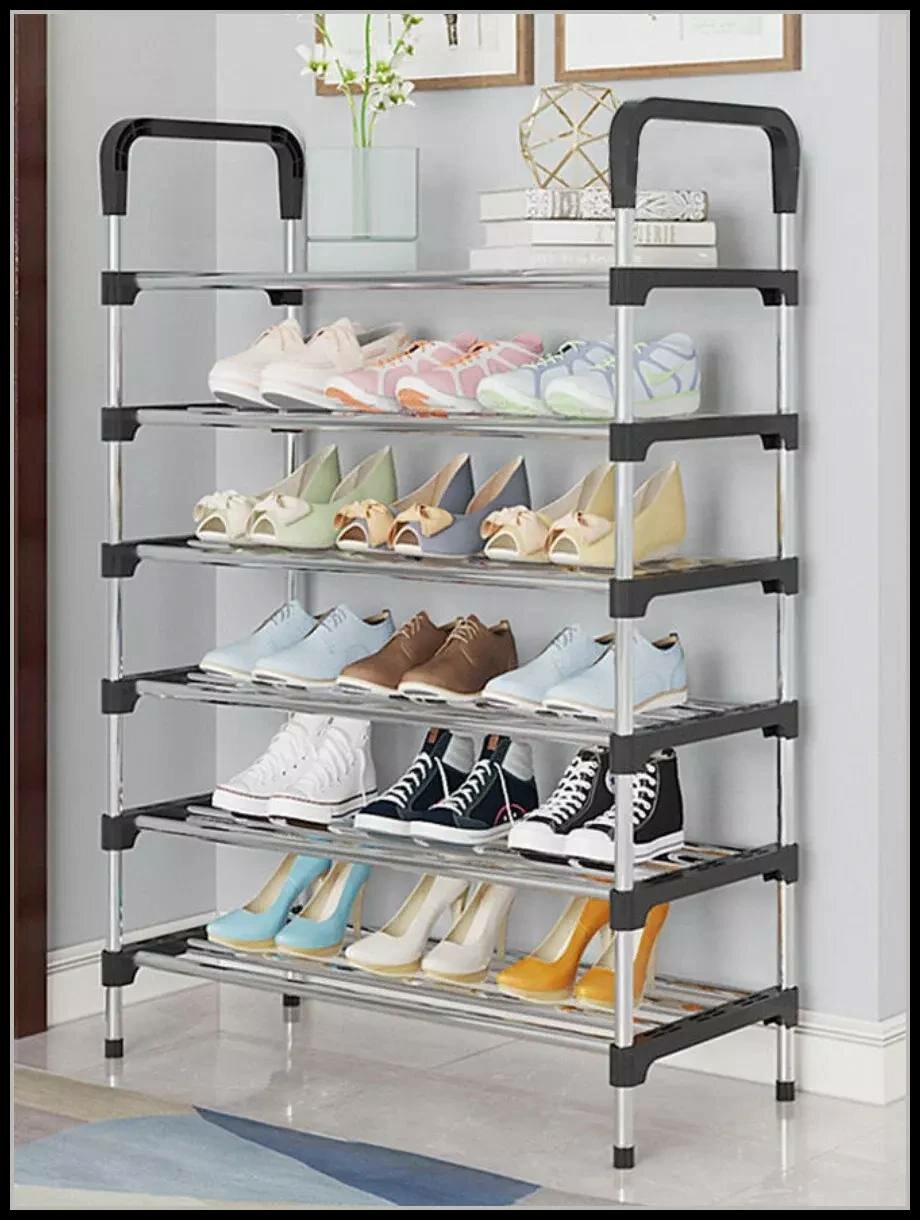 Полка для обуви, стеллаж, подставка, обувница, металлический — фото 1
