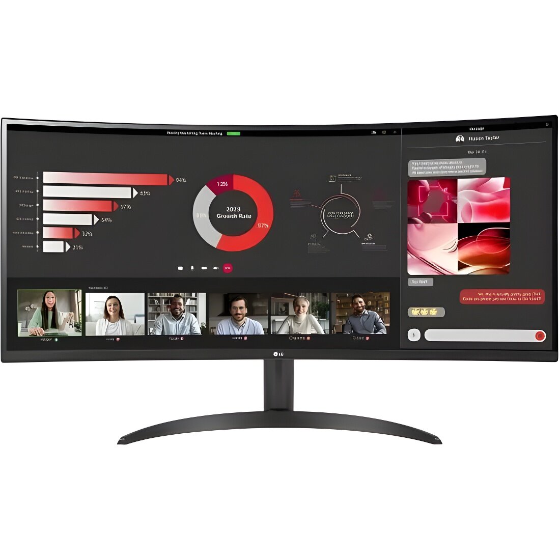 Монитор LG 34WR50QK-B 34" изогнутый VA 3440x1440 100Hz FreeSync матовый черный