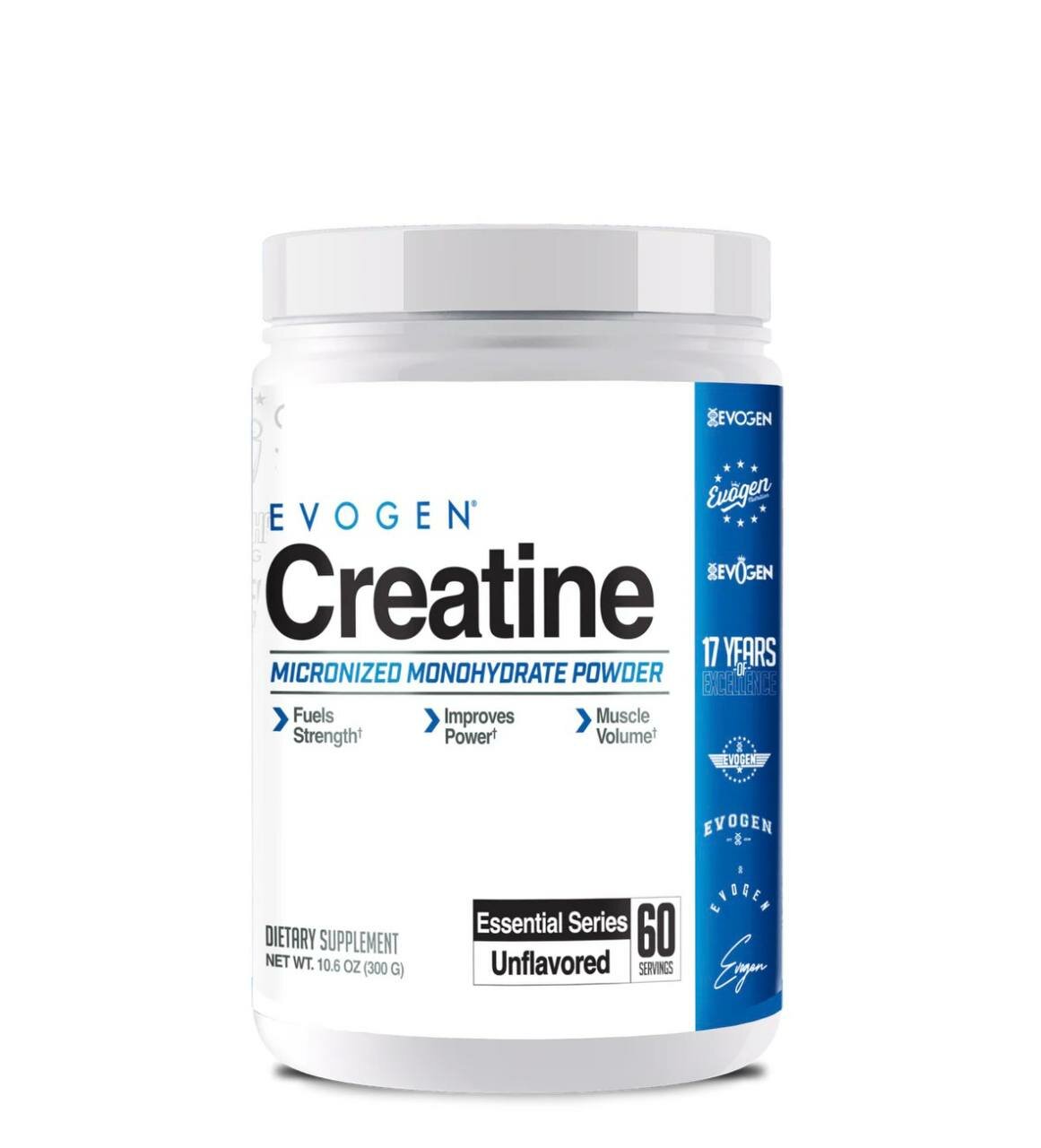 Креатин Evogen Creatine, микронизированный, 300 грамм, 60 порций