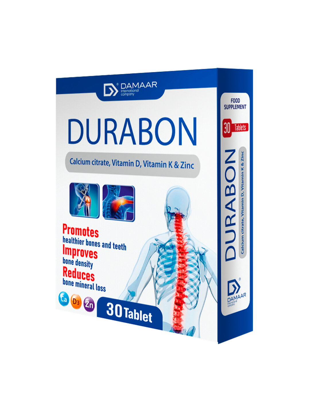 БАД для костей и зубов дурабон, 30 таблеток, укрепляет кости — фото 1