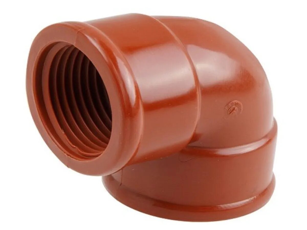 Угольник ПП 1" с внутренней резьбой коричневый AV ENGINEERING (AVE159006)