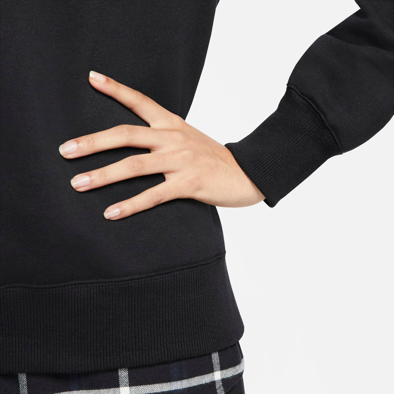 Свитшот спортивный NIKE Phoenix Fleece, размер L, , чёрный — фото 1